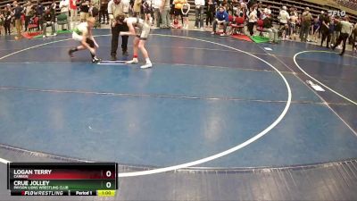 97 lbs Champ. Round 1 - Crue Jolley, Payson Lions Wrestling Club vs Logan Terry, CARBON