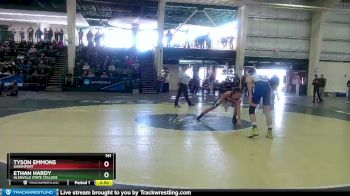 141 lbs Quarterfinal - Tyson Emmons, Davenport vs Ethan Hardy, Glenville State College