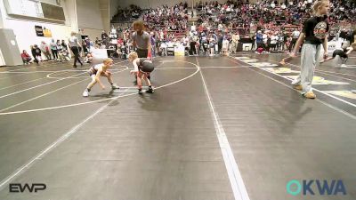 58 lbs Round Of 16 - Huxley Hiner, Pawnee Wrestling Club vs Ronnie Leyba, Team Tulsa Wrestling Club