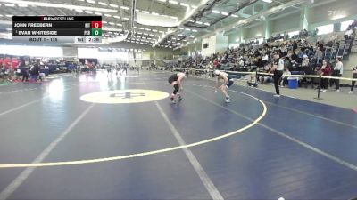 125 lbs Champ. Round 1 - Evan Whiteside, Penn State Behrend vs John Freebern, Rit