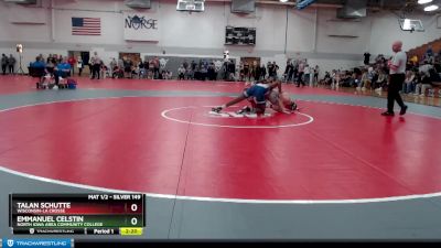 Silver 149 lbs 7th Place Match - Talan Schutte, Wisconsin-La Crosse vs Emmanuel Celstin, North Iowa Area Community College