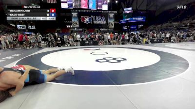 285 lbs Champ. Rd Of 16 - Benjamin Land, IN vs Kade West, WA