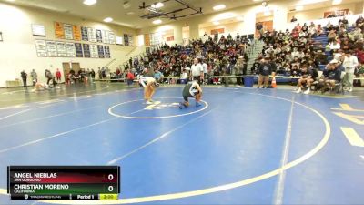 132 lbs Champ. Round 1 - Angel Nieblas, San Gorgonio vs Christian Moreno, California