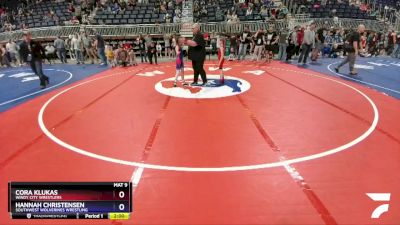 59-69 lbs Round 2 - Cora Klukas, Windy City Wrestlers vs Hannah Christensen, Southwest Wolverines Wrestling