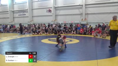 50 lbs Round 3 - Lillian Crangle, Badger Girls Elite vs Gianna Dunbar, NE United (OH)