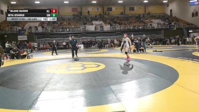 185 lbs 3rd Place - Blake Baker, All Saints Episcopal School vs Mya Starks, Choate Rosemary Hall