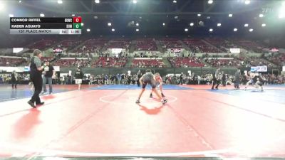 95 lbs 1st Place Match - Connor Riffel, Magic City Wrestling Club vs Kaden Aguayo, Team Champs