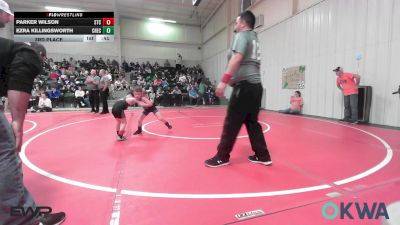 49 lbs 3rd Place - Parker Wilson, Sallisaw Takedown Club vs Ezra Killingsworth, Checotah Matcats