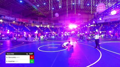 106 lbs Consi Of 16 #1 - Aaron Gonzalez, Artesia Wrestling vs Steven Koehler, Az Cross Trained