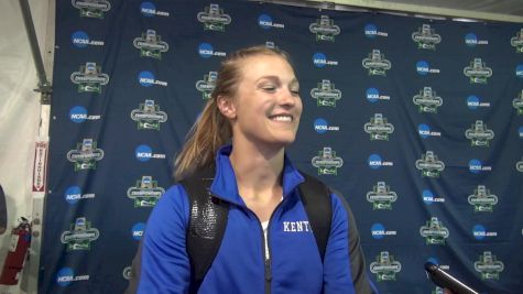 Olivia Gruver after winning the NCAA pole vault title