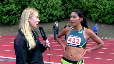 Brenda Martinez live interview after winning the 1500