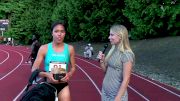 Maria Bernard live interview after winning the steeple