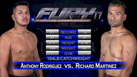 Richard Martinez vs. Anthony Rodriguez - Fury 17 Replay-