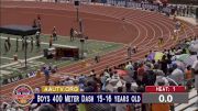 2016 Throwback: Boy's 400m, Age 15-16 - Tyrese Cooper 45.23!