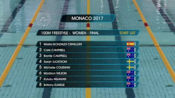 Monaco Women's 100m Free Final