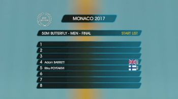 Monaco Men's 50m Fly Final