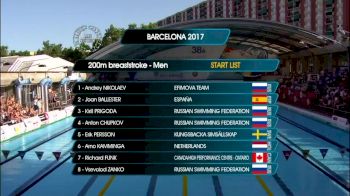 Barcelona Men's 200m Breast Final