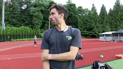 Travis Burkstrand extremely happy after dipping under the US standard