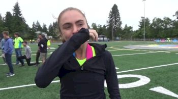 Claudia Lane gave it all she had in the epic Brooks PR 2 mile