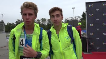 American Fork's Casey Clinger and Patrick Parker after setting new mile PBs at Brooks PR