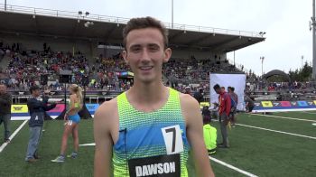 Dawson LaRance after his epic close victory over Reed Brown in the 800