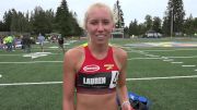 Lauren Gregory after the Brooks PR girls 2 mile