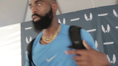 Tyson Gay after missing top three in first round, talks getting through a tough year