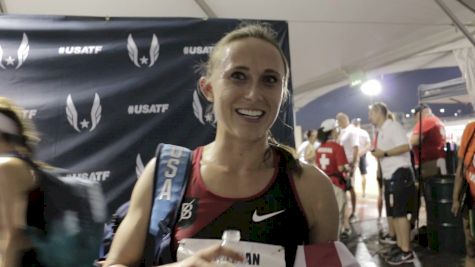 Shelby Houlihan after kicking down Shannon Rowbury and Molly Huddle to win 5K title
