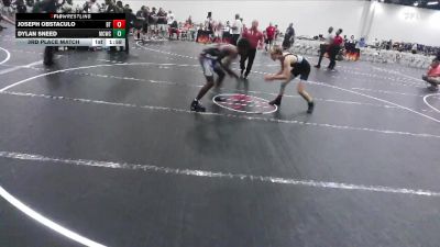 116 lbs 3rd Place Match - Dylan Sneed, Mallard Creek Wrestling Club vs Joseph Obstaculo, Beebe Trained