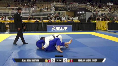 Olivia Renae Bartrum vs Penelope Abigail Zuniga 2025 Pan Kids Jiu-Jitsu IBJJF Championship