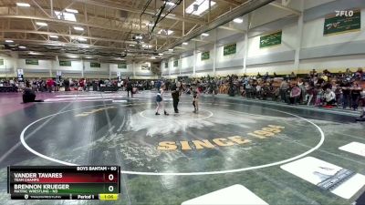 60 lbs Cons. Round 3 - Brennon Krueger, MATPAC Wrestling - ND vs Vander Tavares, Team Champs