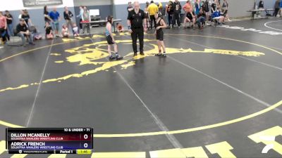 71 lbs X Bracket - Dillon McAnelly, Soldotna Whalers Wrestling Club vs Adrick French, Soldotna Whalers Wrestling Club