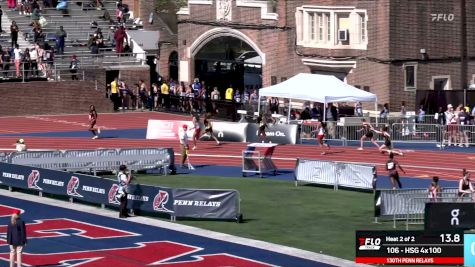 Watch High School Girls 4x100 Relay Prelims (Event 106) Heat 2 At 2026 Penn Relays