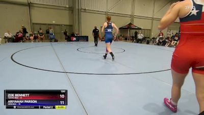 135 lbs Round 3 (8 Team) - Neelie Parker, Texas Red vs Kassey Daugherty, Virginia