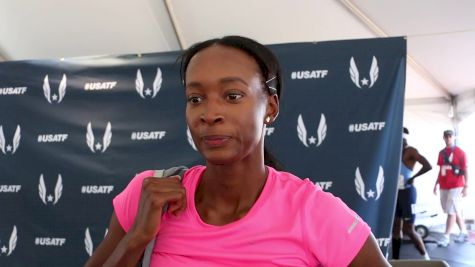 Olympic champion Dalilah Muhammad is doing enough to advance to final