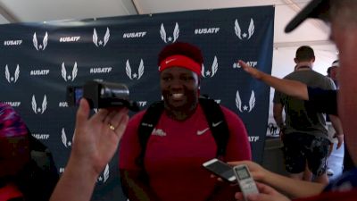 Raven Saunders is going to worlds after winning shot put
