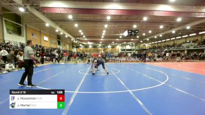 195 lbs Round Of 16 - Joshua Emmitt Nossaman, Plymouth vs Josh Martel, Colchester