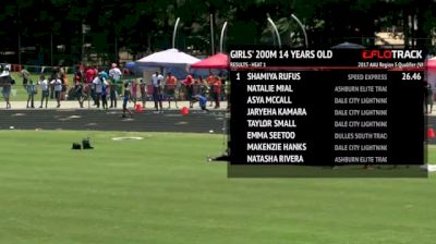 Ms Girl's 200m, Round 2 Heat 1 - Age age 14