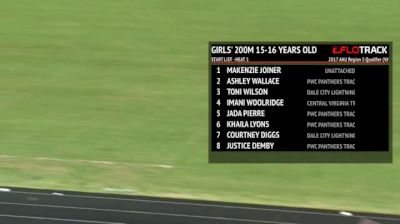 Girl's 200m, Round 2 Heat 1 - Age 15-16