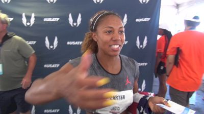 Kori Carter happy to be back on the world team