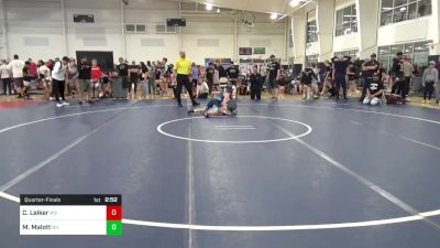 102-J lbs Quarterfinal - Corbin Leiker, WV vs Maverick Malott, OH