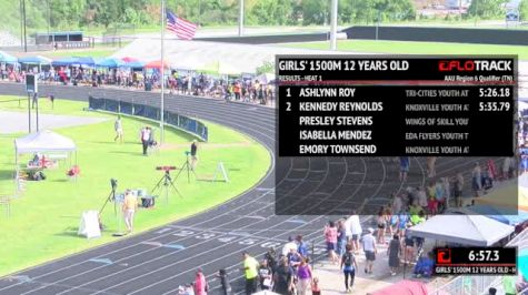 Ms Girl's 1500m, Round 1 Heat 1 - Age age 12