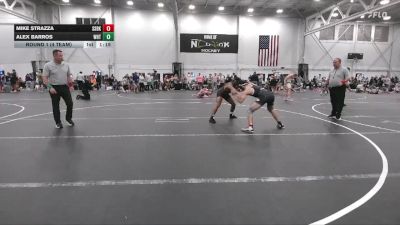 150 lbs Round 1 (4 Team) - Mike Strazza, South Side WC Black vs Alex Barros, Whitted Trained