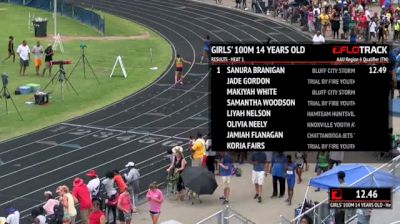 Ms Girl's 100m, Round 2 Heat 1 - Age age 14