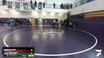126 lbs Round 1 - Laini Greenwell, Lander Middle School vs Jesalyn Blair, Thermopolis