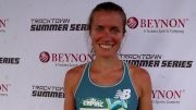 Kim Conley after winning TrackTown Summer Series road 5K