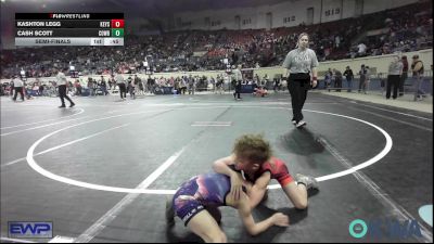 43 lbs Semifinal - Kashton Legg, Keystone Kids Wrestling Club vs Cash Scott, Cowboy Wrestling Club