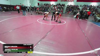 135 lbs Cons. Round 2 - Andrea Aguilar, West Covina vs Brook Carlson, Tustin
