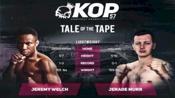Jeremy Welch vs. Jerade Murr - KOP 57 REPLAY -