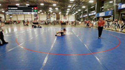 85 lbs Consi Of 16 #2 - Ty Gorman, GA vs Greyson Perkins, NJ